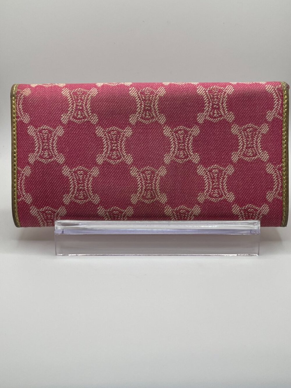 Vintage Celine Pink Denim Long Wallet - Picture 2 of 13